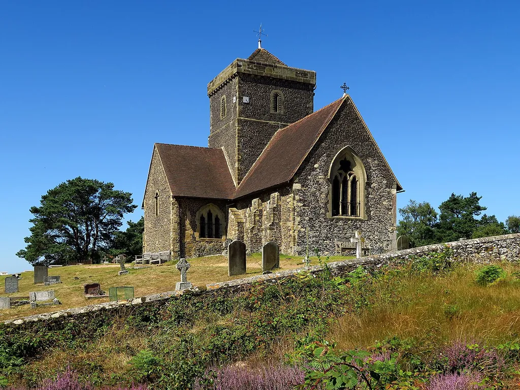 St Martha's Church, near Guildford, Surrey, England. .mw-parser-output .messagebox{margin:4px 0;width:auto;border-collapse:collapse;border:2px solid var(--border-color-progressive,#6485d1);background-color:var(--background-color-neutral-subtle,#fbfcff);color:var(--color-base,#202122);box-sizing:border-box;border-inline-start-width:8px}.mw-parser-output .messagebox.mbox-small{font-size:88%;line-height:1.25em}.mw-parser-output .mbox-warning,.mw-parser-output .mbox-speedy{border:2px solid var(--border-color-error,#b22222);background:var(--background-color-error-subtle,#ffdbdb);border-inline-start-width:8px}.mw-parser-output .mbox-serious,.mw-parser-output .mbox-delete,.mw-parser-output .mbox-stop{border:2px solid var(--border-color-error,#b22222);border-inline-start-width:8px}.mw-parser-output .mbox-issue,.mw-parser-output .mbox-content{border:2px solid #f28500;background:var(--background-color-warning-subtle,#ffe);border-inline-start-width:8px}.mw-parser-output .mbox-query,.mw-parser-output .mbox-style{border:2px solid #f4c430;background:var(--background-color-warning-subtle,#ffe);border-inline-start-width:8px}.mw-parser-output .mbox-shit{border:2px solid #960;border-inline-start-width:8px}.mw-parser-output .mbox-license{border:2px solid #88a;border-inline-start-width:initial}.mw-parser-output .mbox-legal{border:2px solid var(--border-color-notice,#666);background:var(--background-color-base,#fff);border-inline-start-width:8px}.mw-parser-output .mbox-honor{border:2px solid #ca3;background:var(--background-color-warning-subtle,#fcf4db);border-inline-start-width:8px}.mw-parser-output .mbox-growth{border:2px solid #8d4;background:var(--background-color-success-subtle,#d5fdf4);border-inline-start-width:8px}.mw-parser-output .mbox-move{border:2px solid #93c;border-inline-start-width:8px}.mw-parser-output .mbox-protection,.mw-parser-output .mbox-message{border:2px solid var(--border-color-base,#aaa);border-inline-start-width:8px}.mw-parser-output .messagebox .mbox-text{bord