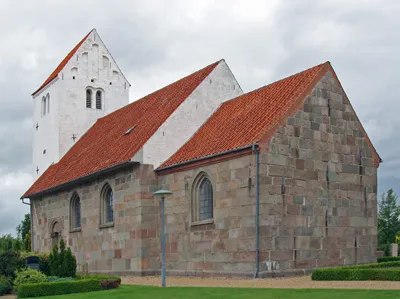 da. Stjær Kirke, Galten Kommune, Framlev Herred, Århus Amt, Denmark