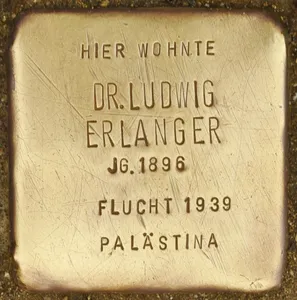 Stolperstein dedicated to Ludwig Erlanger