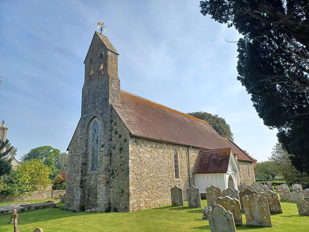 St. Mary's Church, Chidham, West Sussex, England. 13th century with 19th century restoration, Grade II* listed.