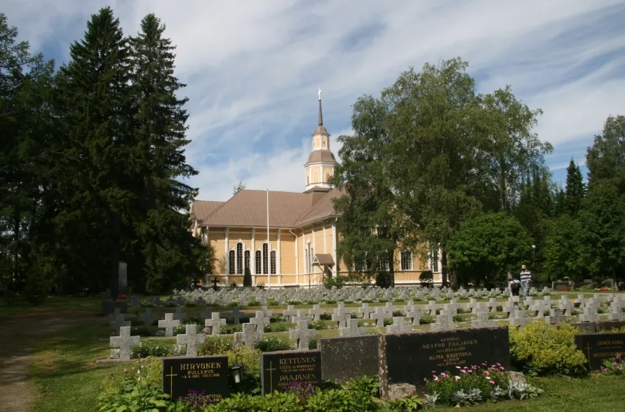 Pyhäjärvi Church in Pyhäjärvi, Finland.
