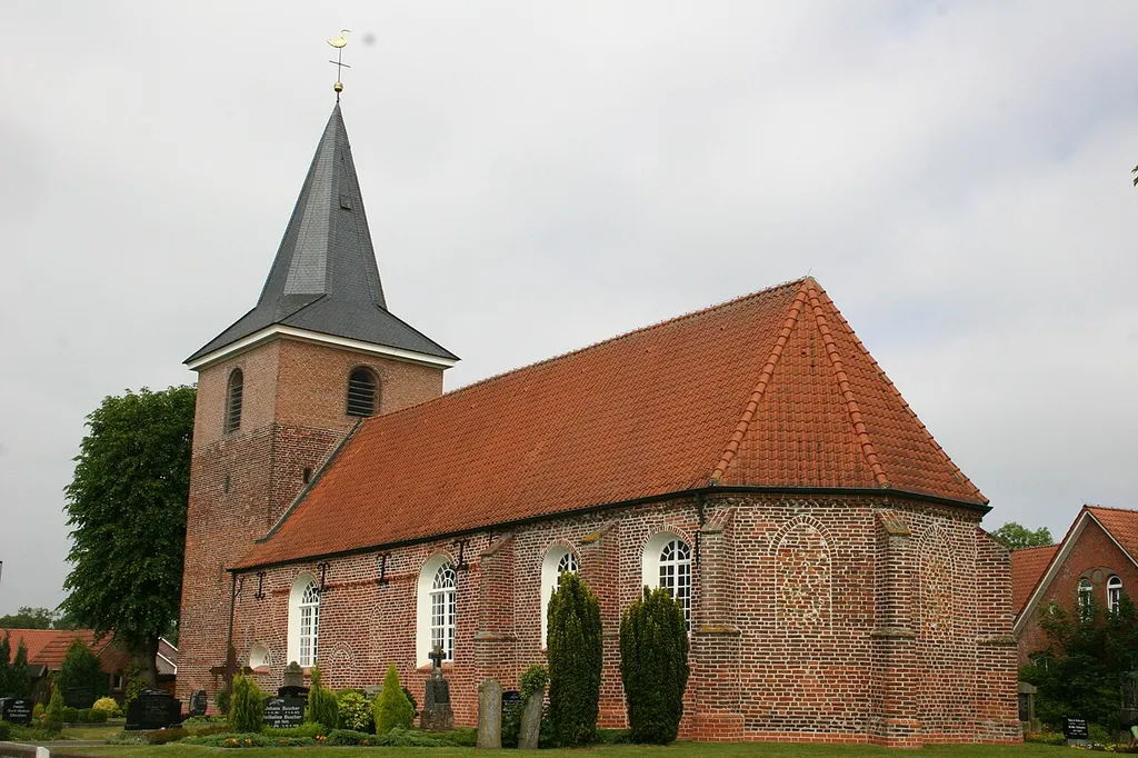 Historic church in Collinghorst, district of Leer, East Frisia, Germany