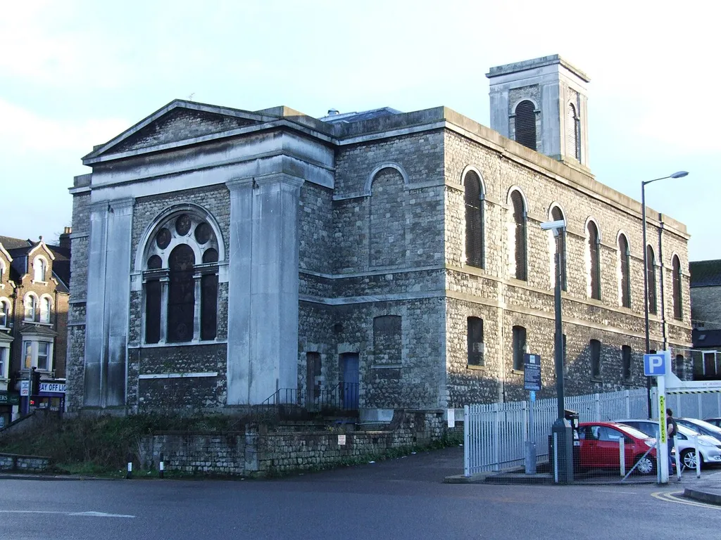Parish church of St John the Divine, Railway Street, Chatham, Kent, seen from the north