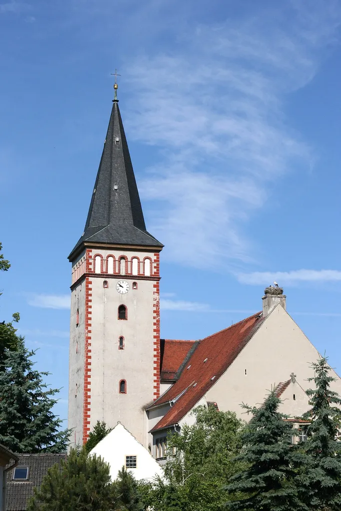 Evangelische Kirche, Straße der Einheit / Torgaer Straße in Kodersdorf