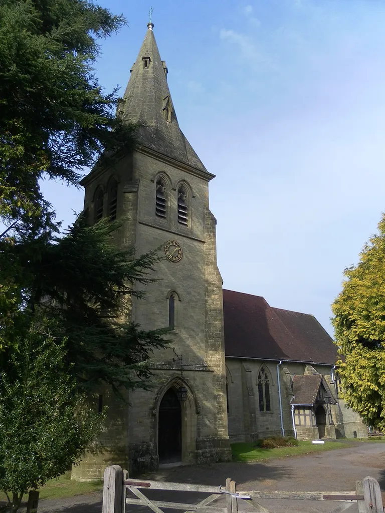 Holy Trinity Church, Shepherds Hill, Colemans Hatch, Hartfield Parish, Wealden District, East Sussex, England. Built in 1913 by Arthur Blomfield. [http://list.english-heritage.org.uk/resultsingle.aspx?uid=1028300 Listed at Grade II by English Heritage (NHLE Code 1028300)