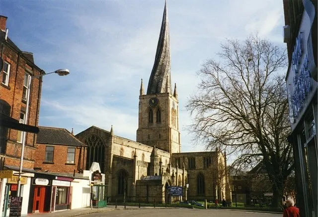 Crooked spire of Chesterfield Parish Church