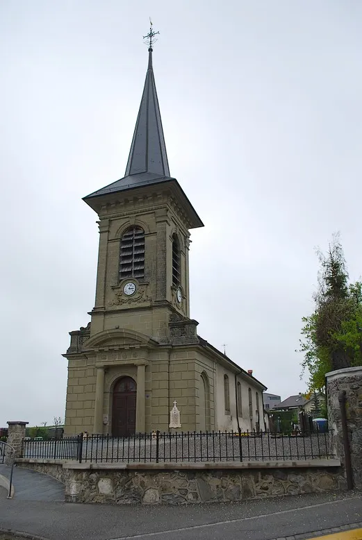 Vue extérieure de l'église d'Arconciel (fin XVIIIème siècle)