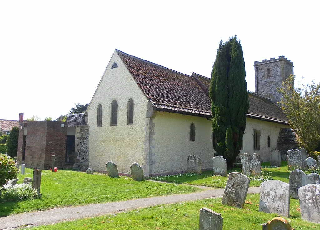 St Mary's Church, East Preston, Arun District, West Sussex, England. The ancient parish church of East Preston. Listed at Grade I by English Heritage (NHLE Code 1027649)