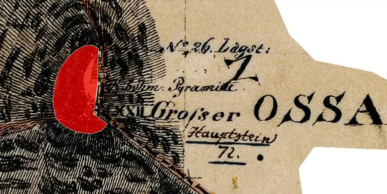 Lageplan von Burgstall Großer Osser auf dem Urkataster von Bayern