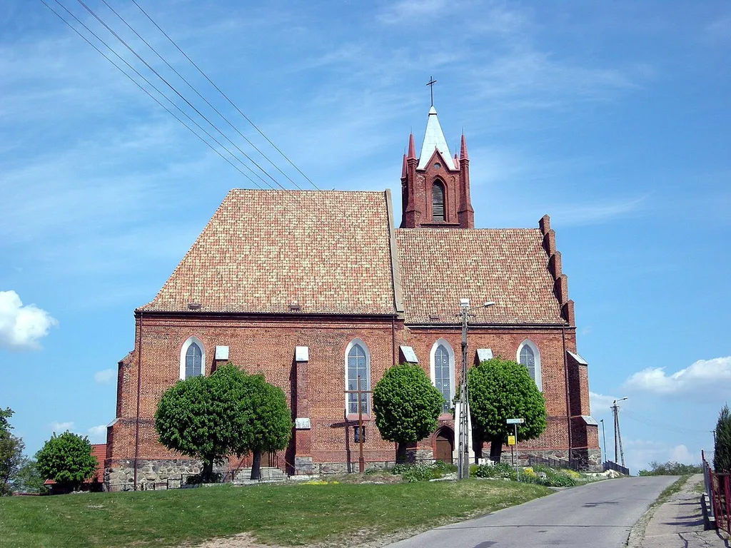 The church in Kisielice, Poland.