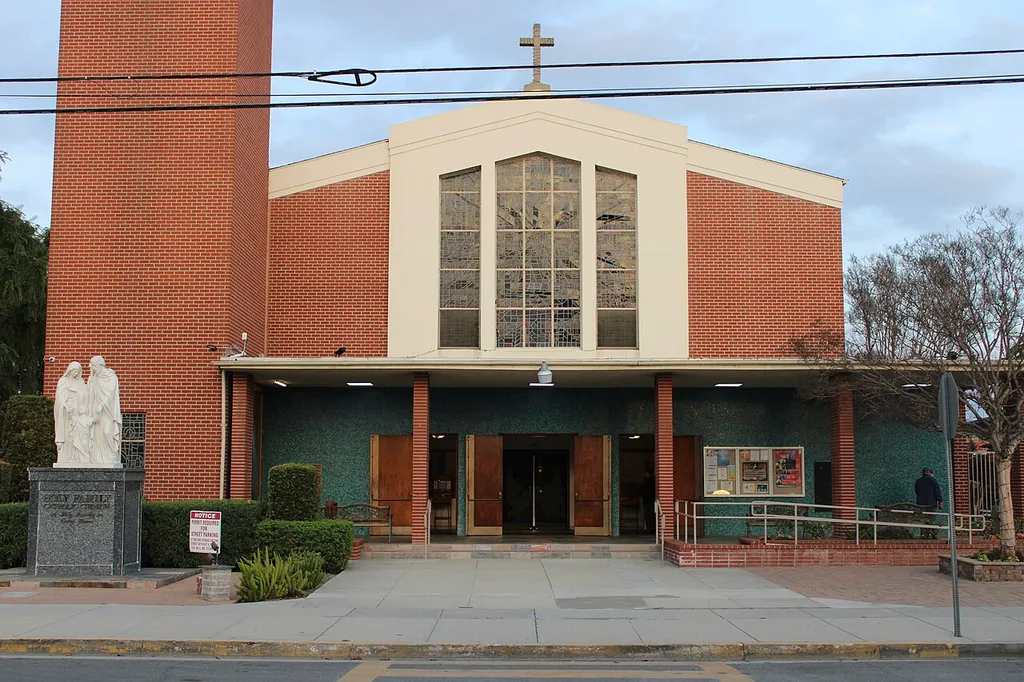 front of Holy Family Catholic Church in Artesia