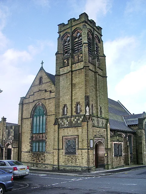St Andrew's parish church, at the junction of Swiss and Empress streets, Accrington, Lancashire, seen from the southeast