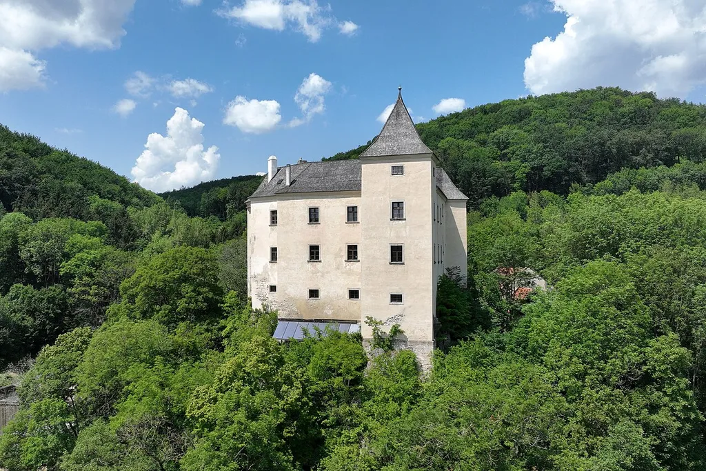 Southeast view of Wildegg Castle in Sittendorf, Lower Austria.