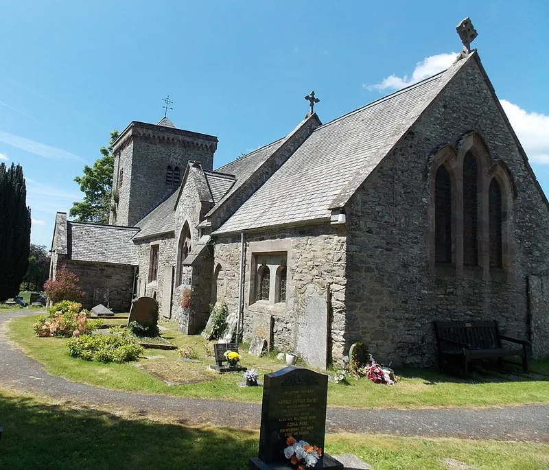 South side of St Matthew's Church, Llanelwedd