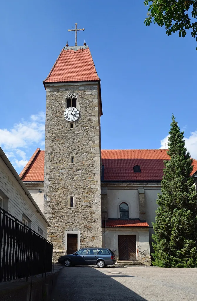 The parish church hll. Simon und Judas, Weißenkirchen an der Perschling, Lower Austria, is protected as a cultural heritage monument. The interior of the church was recreated and restaurated by artist Helmut Lutz and opened in April 2009.