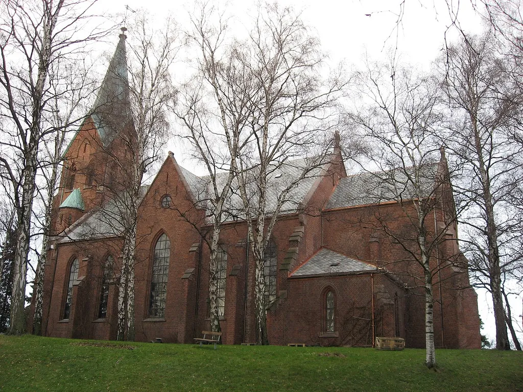 Vestre Aker kirke, a church in Oslo, Norway Architect: Heinrich Ernst Schirmer