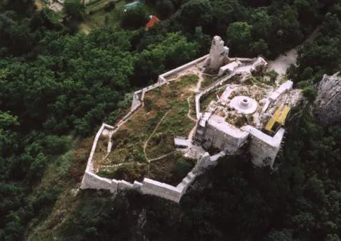 Medieval castle in Csókakő, Hungary.