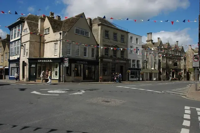 Market Place, Tetbury Market Place in the centre of Tetbury.