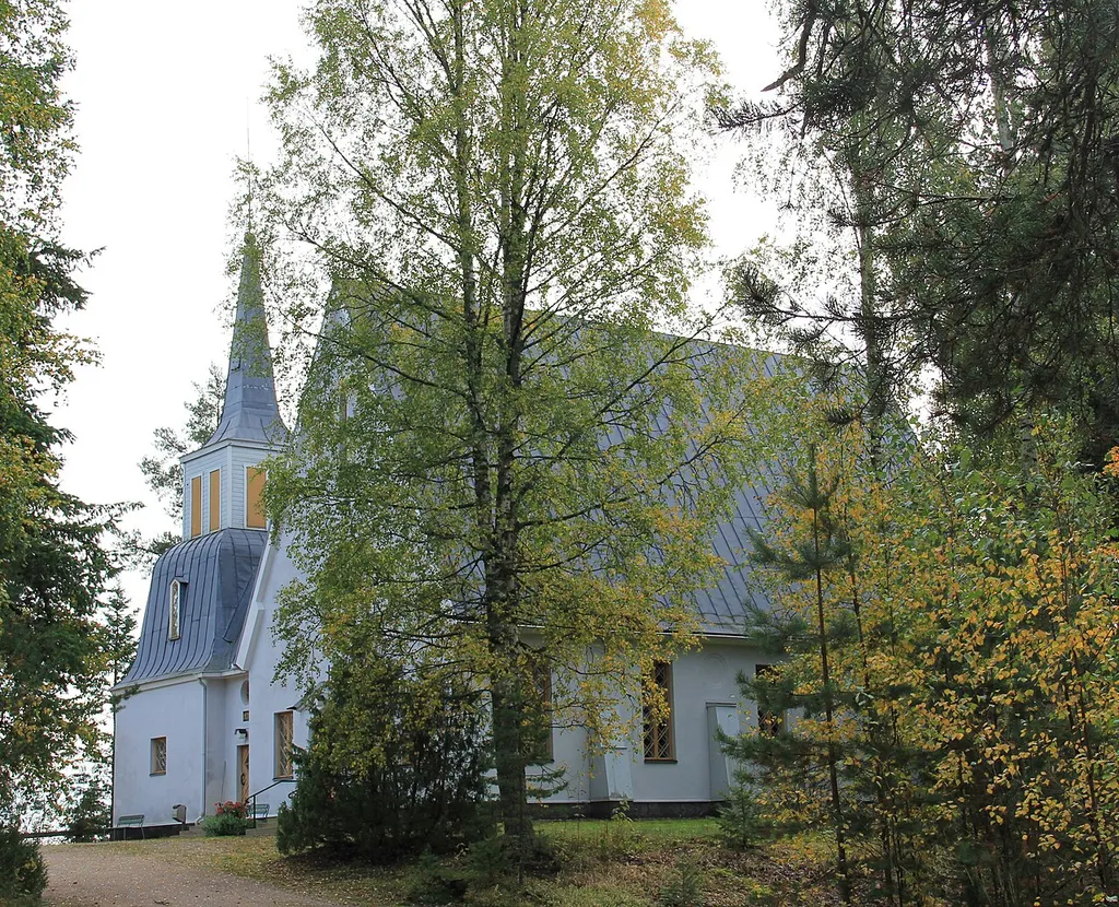 Kuivanto church in Kuivanto, Orimattila, Finland. The village church is designed by master builder Heikki Tiitola and completed in 1931.