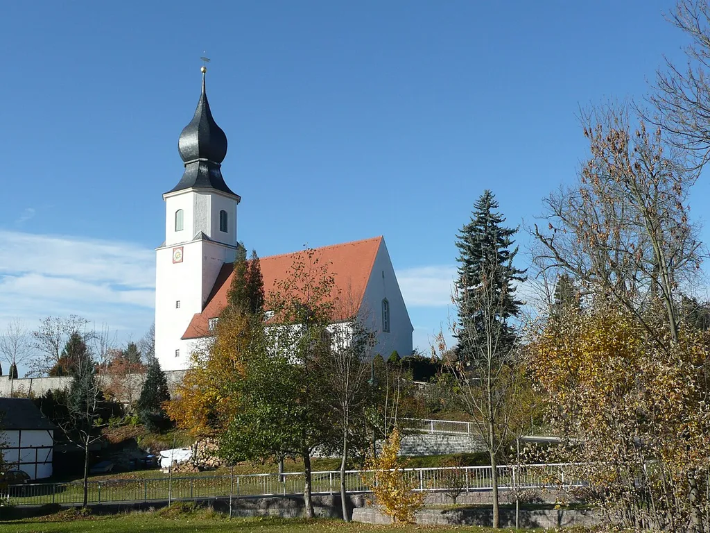 This image shows the evangelic church in Colmnitz near Freiberg in Saxony. The church was built 1739.