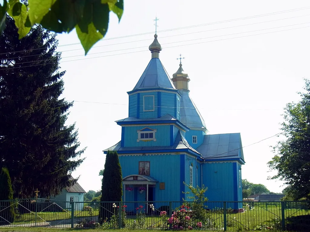 Хрестовоздвиженська церква (дер.) (1777 рік) - вигляд із заходу - Туропин Турійський район Волинська область Україна