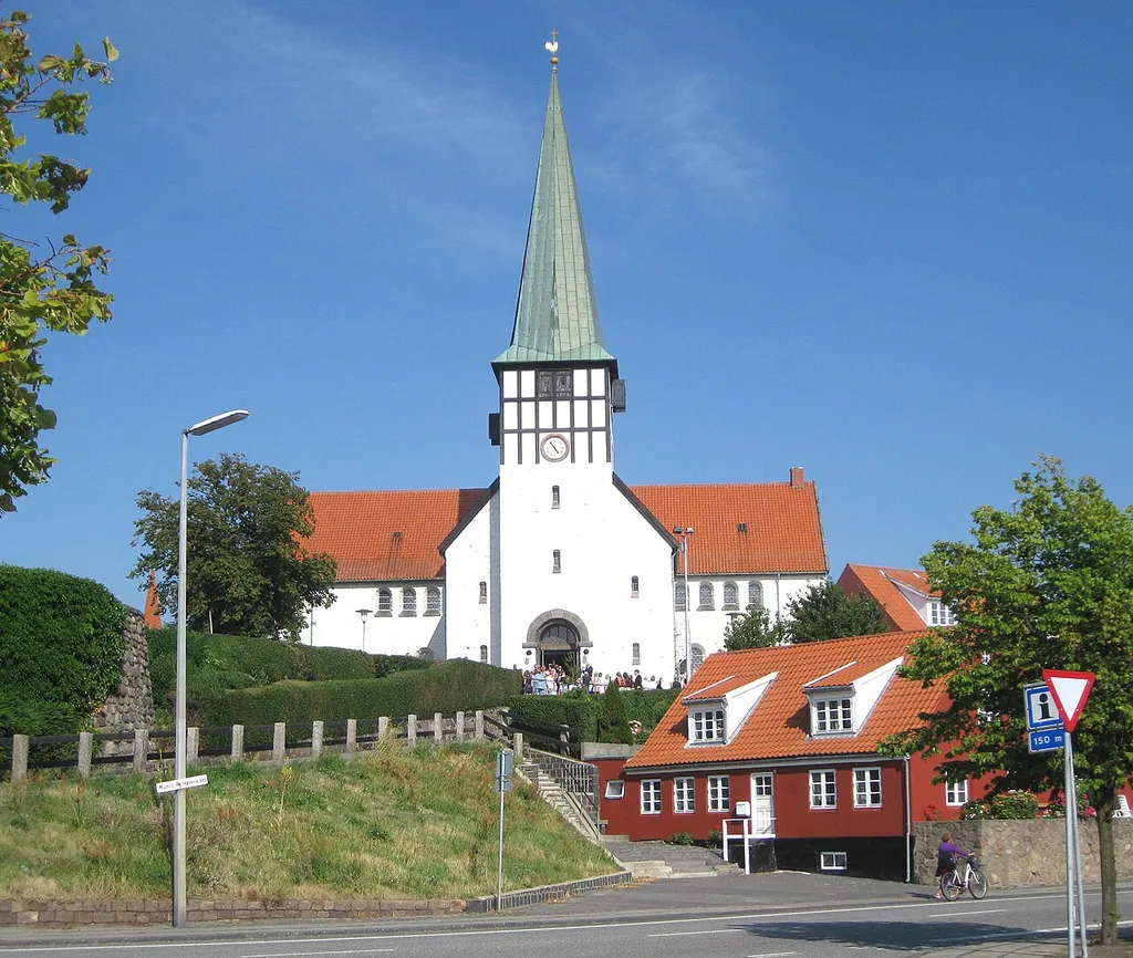 The church "Sankt Nicolai Kirke" ("Rønne Kirke") in the town "Rønne". The town is located on the island Bornholm in east Denmark.