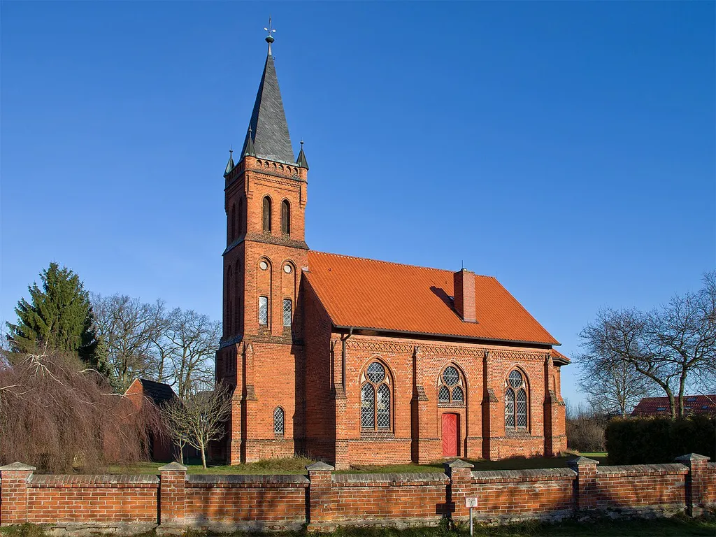 Church of the village Lomitz (district Lüchow-Dannenberg, northern Germany).