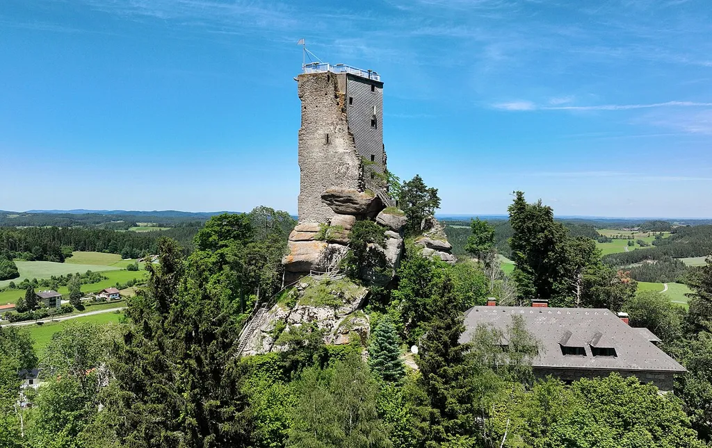 South view of Arbesbach Castle in Lower Austria.