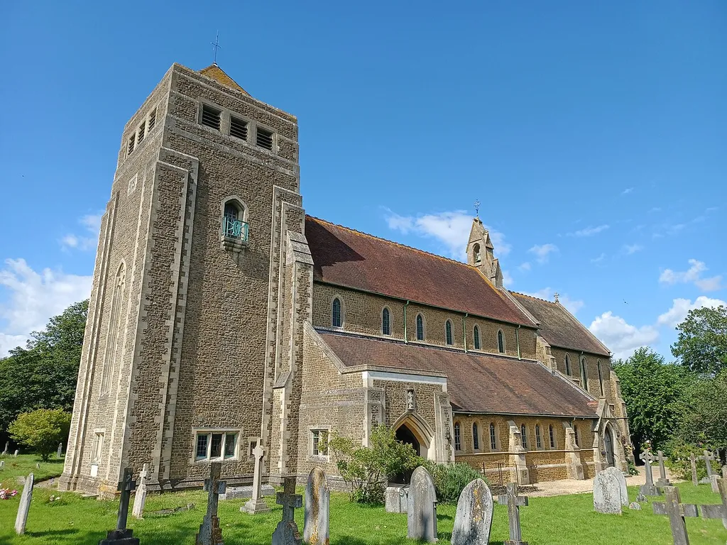 Church of St Mary, Liss, Hampshire, England. 1891 with 1930 additions, Grade II listed. .mw-parser-output .messagebox{margin:4px 0;width:auto;border-collapse:collapse;border:2px solid var(--border-color-progressive,#6485d1);background-color:var(--background-color-neutral-subtle,#fbfcff);color:var(--color-base,#202122);box-sizing:border-box;border-inline-start-width:8px}.mw-parser-output .messagebox.mbox-small{font-size:88%;line-height:1.25em}.mw-parser-output .mbox-warning,.mw-parser-output .mbox-speedy{border:2px solid var(--border-color-error,#b22222);background:var(--background-color-error-subtle,#ffdbdb);border-inline-start-width:8px}.mw-parser-output .mbox-serious,.mw-parser-output .mbox-delete,.mw-parser-output .mbox-stop{border:2px solid var(--border-color-error,#b22222);border-inline-start-width:8px}.mw-parser-output .mbox-issue,.mw-parser-output .mbox-content{border:2px solid #f28500;background:var(--background-color-warning-subtle,#ffe);border-inline-start-width:8px}.mw-parser-output .mbox-query,.mw-parser-output .mbox-style{border:2px solid #f4c430;background:var(--background-color-warning-subtle,#ffe);border-inline-start-width:8px}.mw-parser-output .mbox-shit{border:2px solid #960;border-inline-start-width:8px}.mw-parser-output .mbox-license{border:2px solid #88a;border-inline-start-width:initial}.mw-parser-output .mbox-legal{border:2px solid var(--border-color-notice,#666);background:var(--background-color-base,#fff);border-inline-start-width:8px}.mw-parser-output .mbox-honor{border:2px solid #ca3;background:var(--background-color-warning-subtle,#fcf4db);border-inline-start-width:8px}.mw-parser-output .mbox-growth{border:2px solid #8d4;background:var(--background-color-success-subtle,#d5fdf4);border-inline-start-width:8px}.mw-parser-output .mbox-move{border:2px solid #93c;border-inline-start-width:8px}.mw-parser-output .mbox-protection,.mw-parser-output .mbox-message{border:2px solid var(--border-color-base,#aaa);border-inline-start-width:8px}.mw-parser