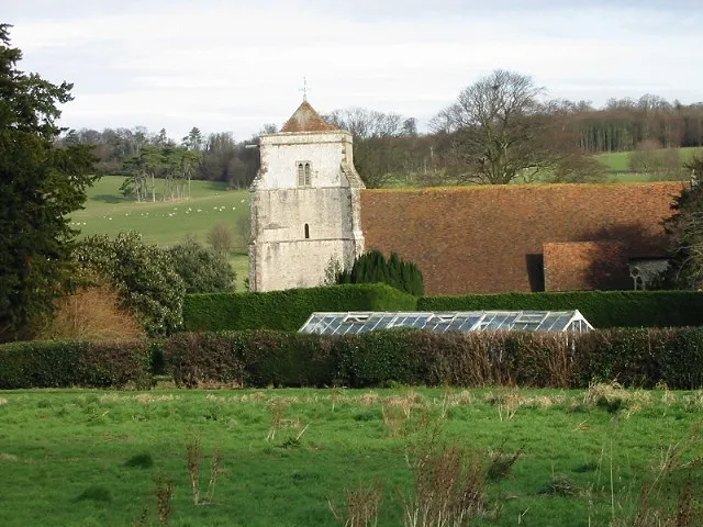Bishopsbourne church from the SW.