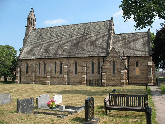 St Peter's parish church, Elworth, Cheshire, seen from the southwest