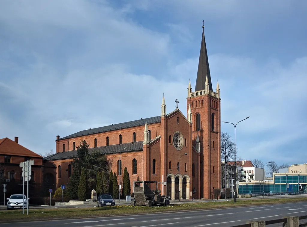 kościół św. Barbary w Gliwicach, widok z południowego zachodu