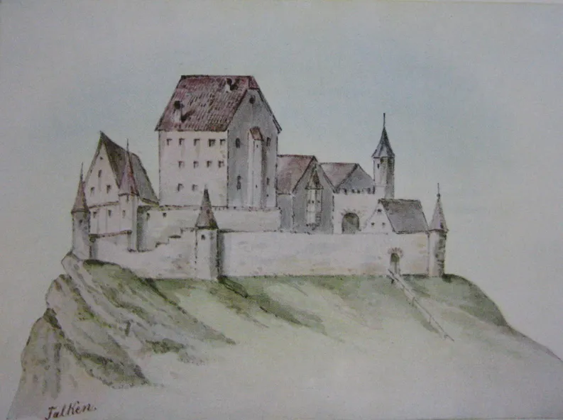 Burg Falken (Heidelburg), 1821 abgebrochen