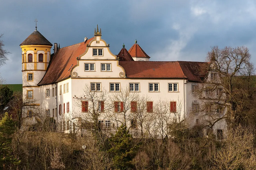 Burg Laibach von der gegenüberliegenden Seite des Laibachtals gesehen
