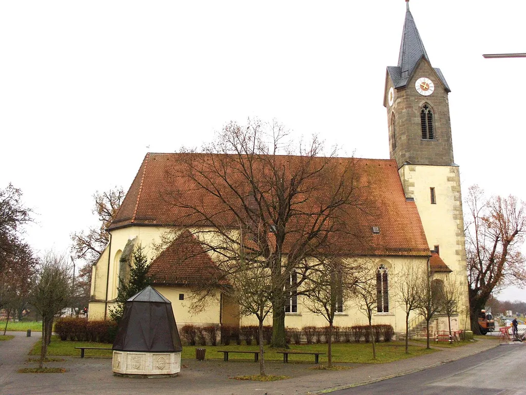 Evang. Kirche St. Jodokus in Gunzenhausen-Unterwurmbach, Landkreis Weißenburg-Gunzenhausen (Bayern), Nordansicht