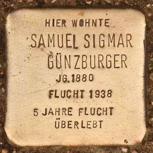 Stolperstein dedicated to Samuel Sigmar Günzburger