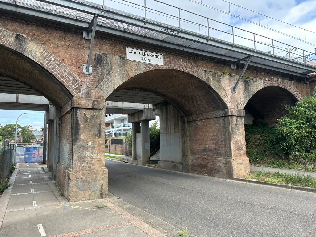 A red-brick, arched viaduct that carries the main Sydney Southern Railway line. It runs for a considerable length but is visible between No. 81 and 79 Congressional Drive (between Deerwood Ave and Cypress Place) in Liverpool, New South Wales, where the railway line runs close to the road. Part of the Viaduct is also visible where is crosses Woodbrook Road, off Lakewood Crescent. Text adapted from the NSW Heritage Listing item which is licensed under {{w:CC-BY-4.0}}