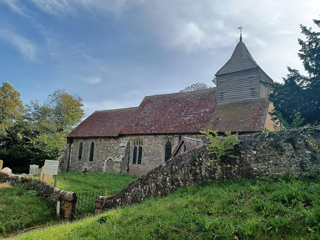 Church of St. Peter ad Vincula, Folkington, East Sussex, England. 13th century, Grade I listed.