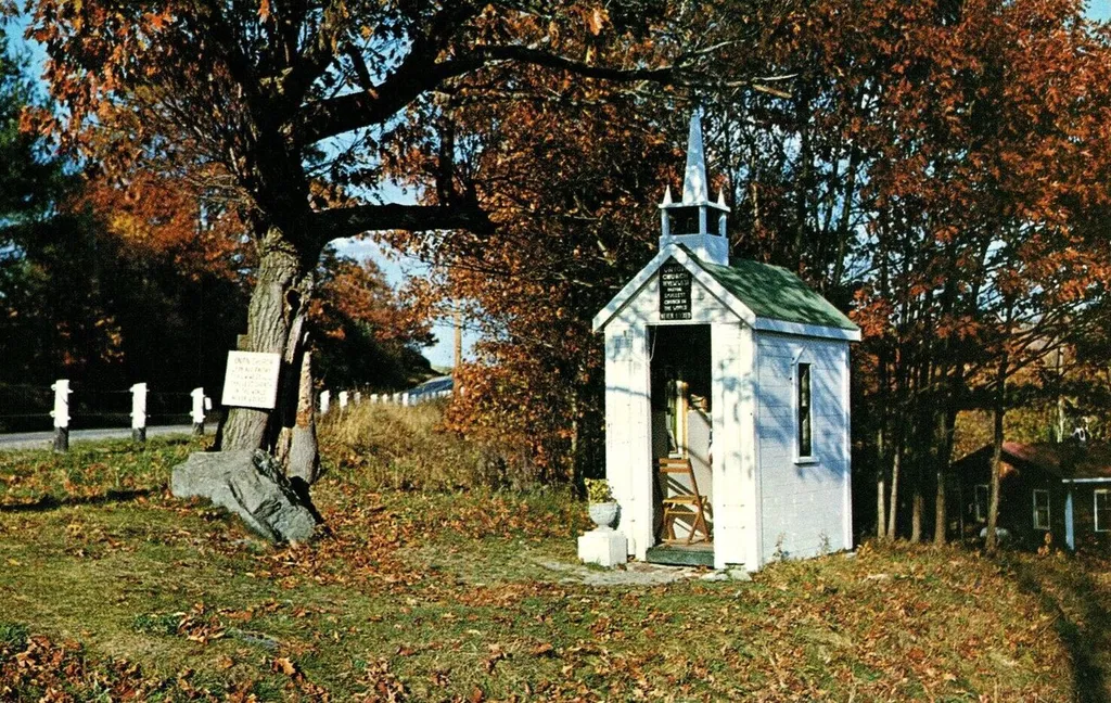 Smallest Church in the World. Union Church in Wiscasset, Maine.