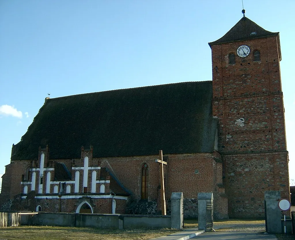 Church in Barciany in Poland