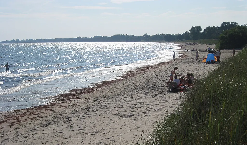 The beach at Mossbystrand, Scania, Sweden