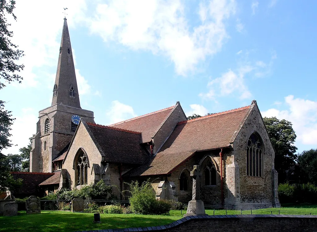 St James' Church, Stretham, taken from High Street, Stretham. The image has been artificially manipulated to align the verticals; other than that, no other part of the image has been altered in any way