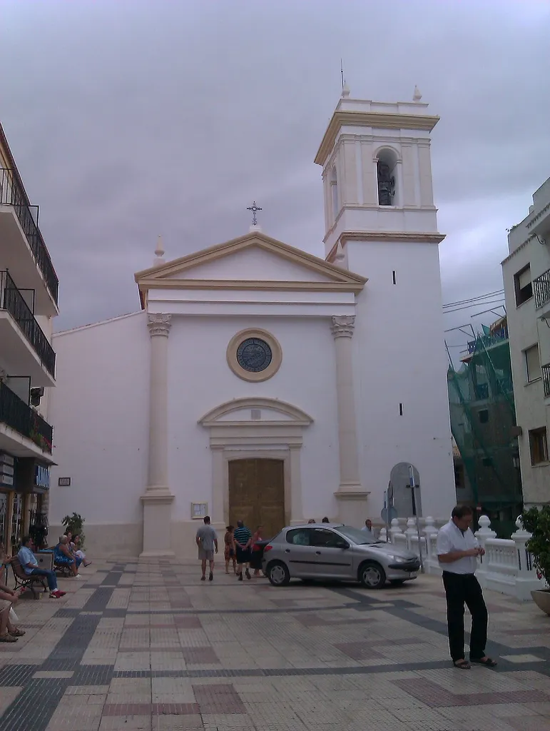 Main façade of St. James and St. Anne's Church of Benidorm.