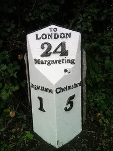 Milestone, 100m NE of Church Hall Road