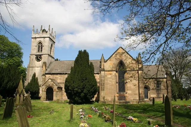 St Michael's parish church, Rossington, South Yorkshire, seen from the south