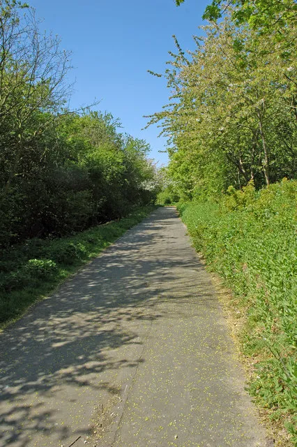 Haverhill footpath Footpath in the middle of Haverhill. If it weren't for the faint traffic sounds you would not know you were in the centre of a busy town