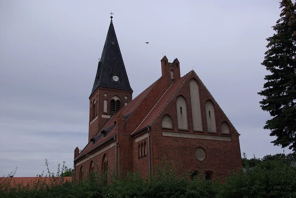 Bad Wilsnack in Brandenburg, Ortsteil Klein Lüben. Die Kirche in Klein Lüben steht unter Denkmalschutz. Die Kirche wurde 1904 erbaut.