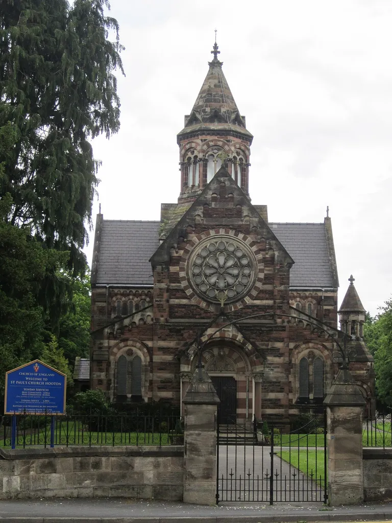 St Paul's parish church, Hooton, Wirral, Cheshire, England, seen from the southwest