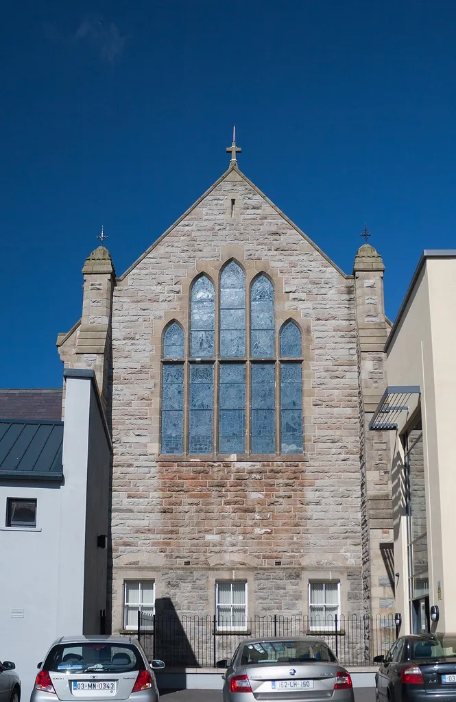 Five-light east window of Saint Joseph's Church.