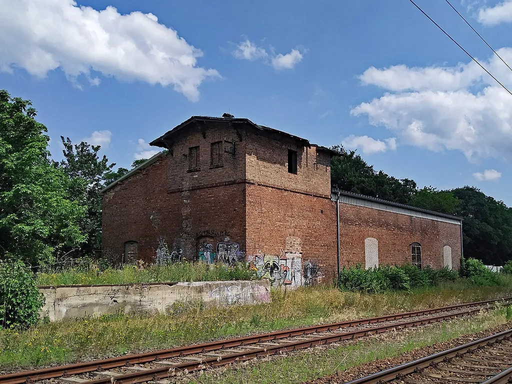 Lokschuppen und Wasserturm in Schwedt